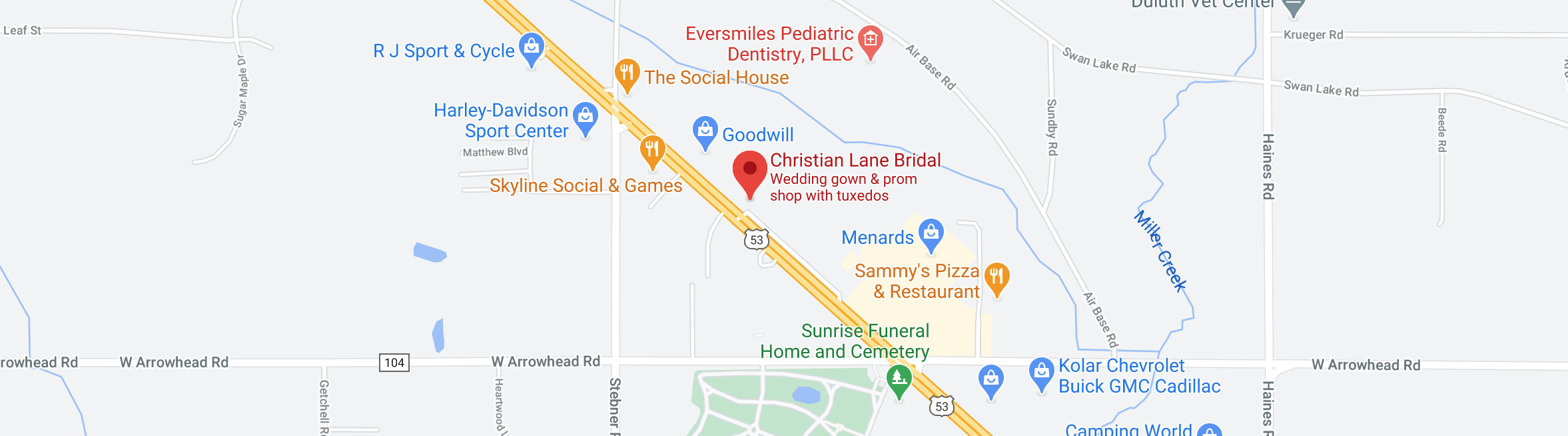 Christian Lane Bridal location